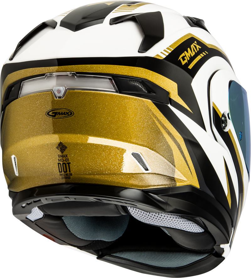 Load image into Gallery viewer, MD-01 VOLTA HELMET WHITE/GOLD/BLACK METALLIC MD M101381295 image 4
