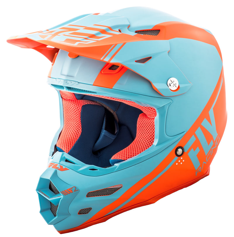 Load image into Gallery viewer, F2 CARBON REWIRE HELMET MATTE LIGHT BLUE/ORANGE XS 73-4168-1-XS image 1
