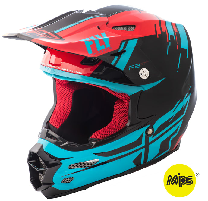 F2 CARBON FORGE HELMET RED/BLUE/BLACK MD 73-4232-6-M image 1