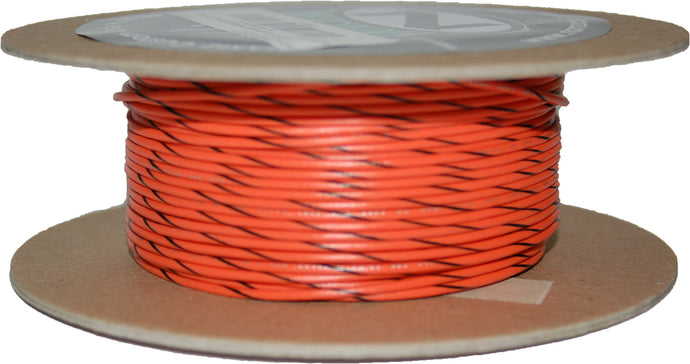 #18-GAUGE ORANGE/BLACK STRIPE 100' SPOOL OF PRIMARY WIRE NWR-30-100