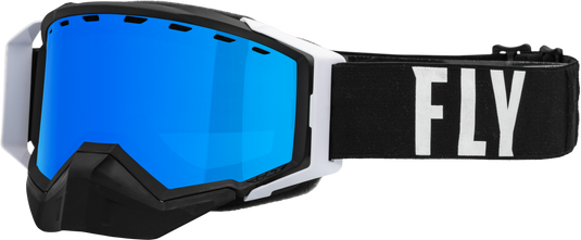 ZONE PRO SNOW GOGGLE BLK/WHITE W/ BLUE MIR/PLRZD SMOKE LENS 37-50337 image 1