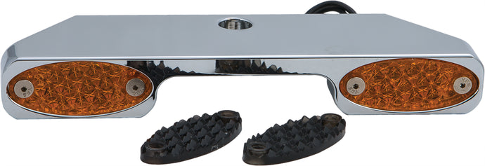 TURN SIGNAL BAR W/AMBER LED NARROW GLIDE CHR 909101 image 1