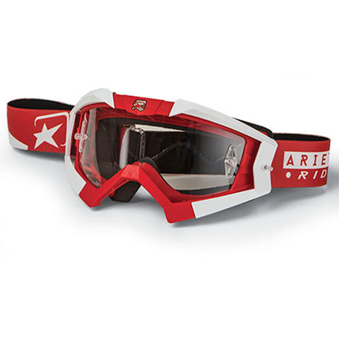 MX GOGGLES RIDING CROWS RED WHITE