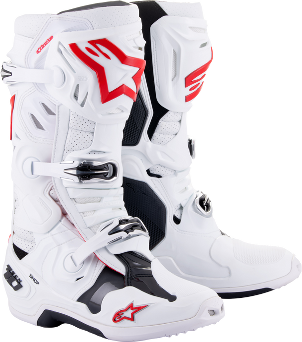 TECH 10 SUPERVENTED BOOTS WHITE/BRIGHT RED SZ 7 2010520-2230-7 image 1
