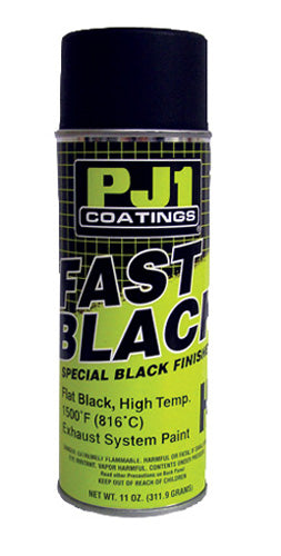 PJ1 SPRAY FLAT BLACK HI-TEMP PAINT - 1500F NET WT. 11 OZ