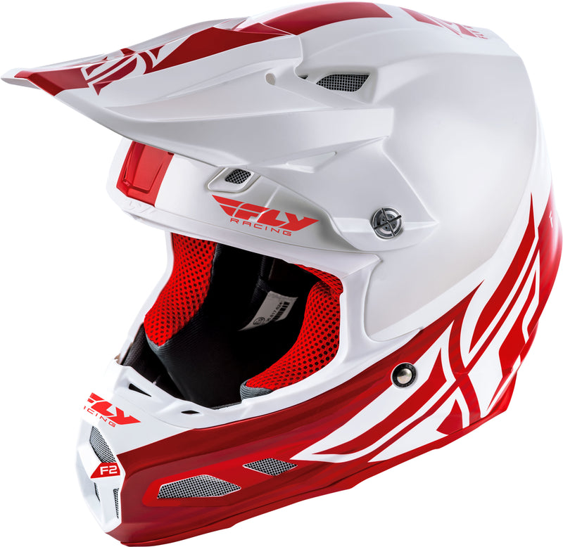 Load image into Gallery viewer, F2 CARBON SHIELD HELMET WHITE/RED SM 73-4242-5 image 1

