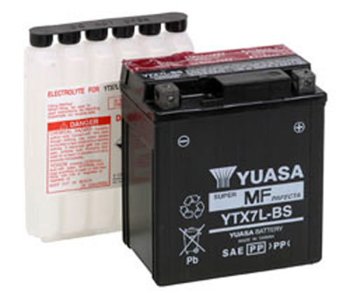 YUASA YTX7L-BS MAINTENANCE FREE 12 VOLT BATTERY