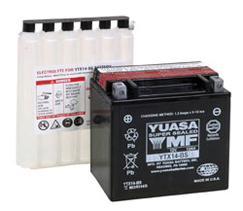 YUASA YTX14-BS MAINTENANCE FREE 12 VOLT BATTERY