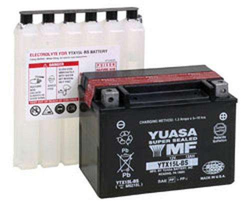 YUASA YTX15L-BS MAINTENANCE FREE 12 VOLT BATTERY