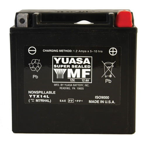 YUASA YTX14L FACTORY ACTIVATEDMAINTENANCE FREE 12 VOLT BATT