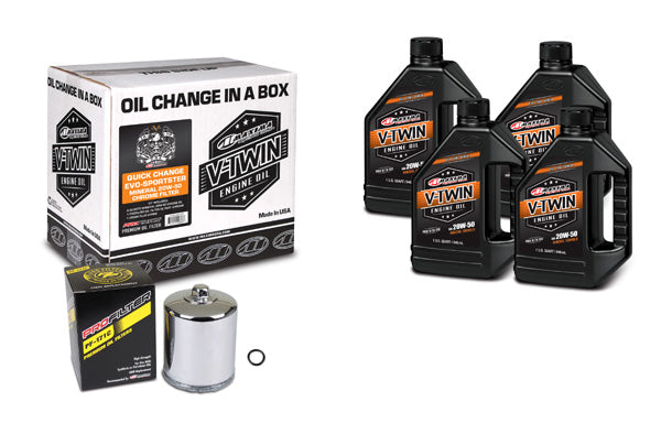 V-TWIN QUICK CHANGE KIT MINERAL W/ CHROME FILTER, EVO/SPORTSTE