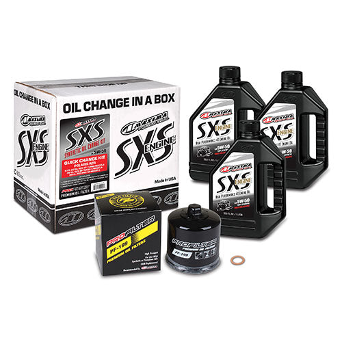 SXS QUICK CHANGE KIT 5W-50 SYNTHETIC W/ BLACK FILTER