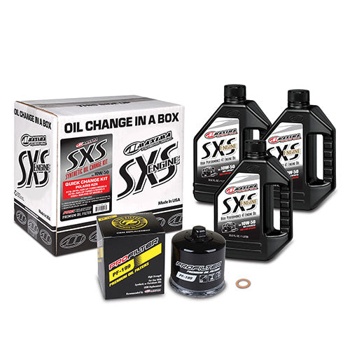 SXS QUICK CHANGE KIT 10W-50 SYNTHETIC W/ BLACK FILTER