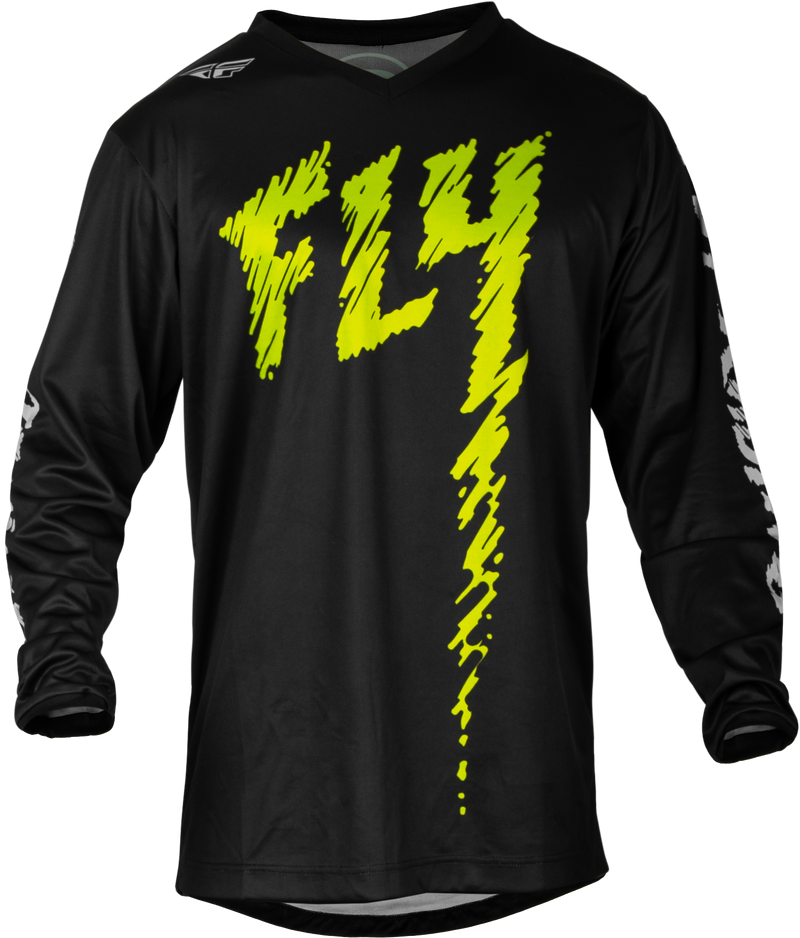 Load image into Gallery viewer, YOUTH F-16 JERSEY BLACK/NEON GREEN/LIGHT GREY YM 377-224YM image 1
