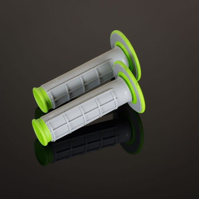 RENTHAL MX GRIPS DL DIAMOND / WAFFLE GREY / GREEN