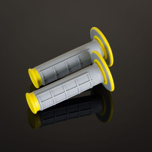 RENTHAL MX GRIPS DL DIAMOND / WAFFLE GREY / YELLOW