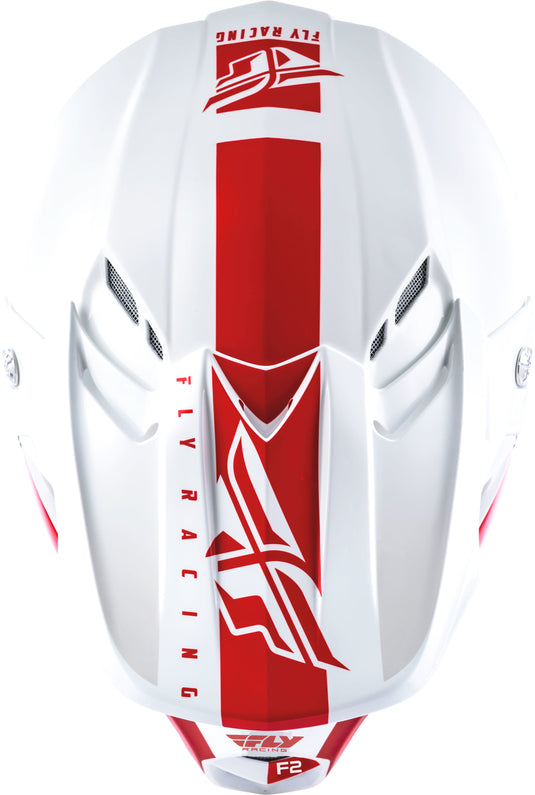 F2 CARBON SHIELD HELMET WHITE/RED SM 73-4242-5 image 3