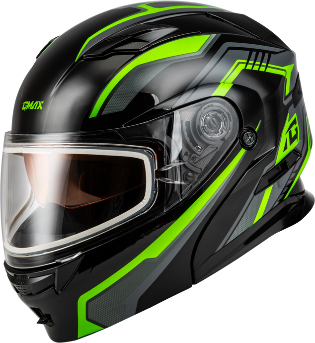 MD-01S TRANSISTOR SNOW HELMET BLACK/GREY/GREEN LG M201391316 image 1