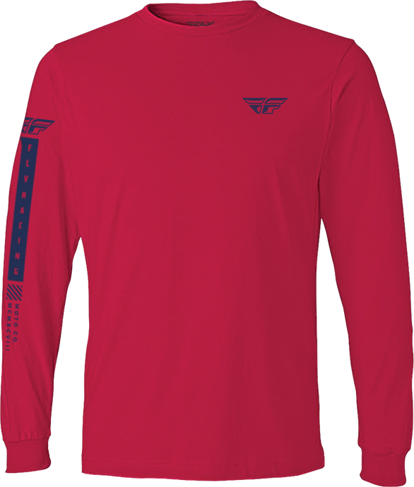FLY TRIBE LONG SLEEVE TEE RED/BLUE XL 352-4166X image 1