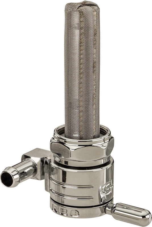 22MM PETCOCK FORWARD CHROME 5/16 HOSE 76-312F-CS image 1