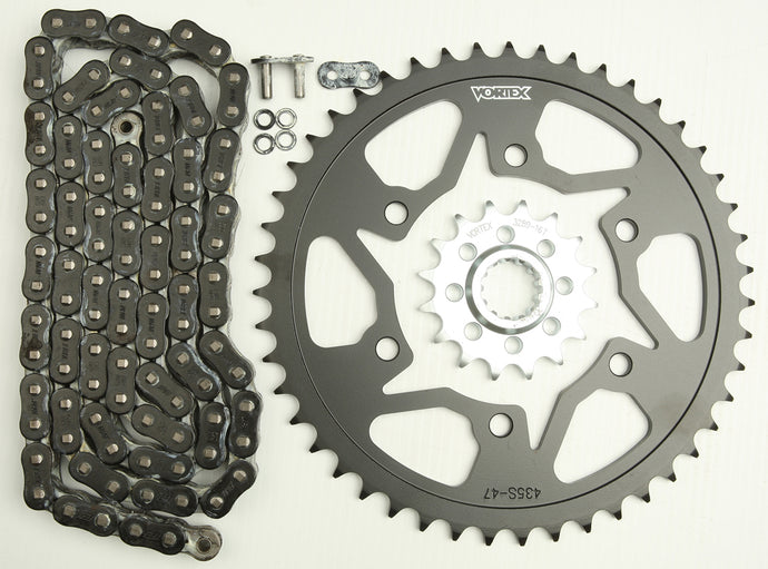 SPROCKET/CHAIN KIT STL/STL 16/47T SIL RX3 520-118L BLK CK6362 image 1