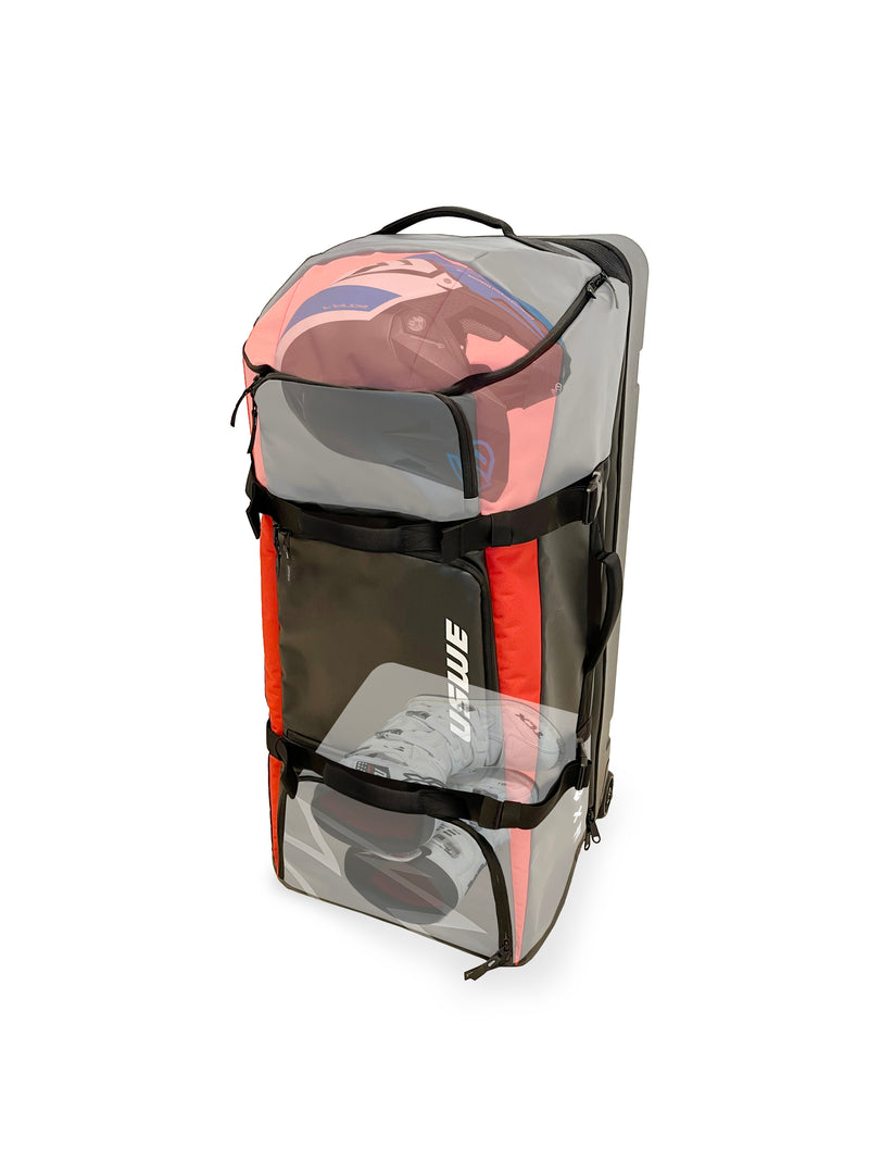 Load image into Gallery viewer, BUDDY 150L ATHLETE GEAR TROLLEY BAG BLACK/USWE RED 415004935 image 4
