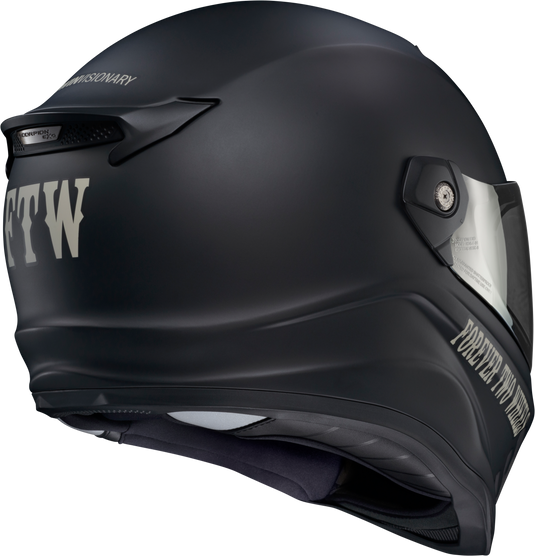 COVERT FX FULL FACE HELMET VTWIN VISIONARY MATTE BLACK 2X CFX-1107 image 4