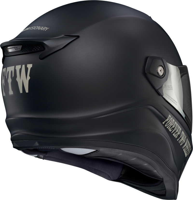 Load image into Gallery viewer, COVERT FX FULL FACE HELMET VTWIN VISIONARY MATTE BLACK LG CFX-1105 image 4
