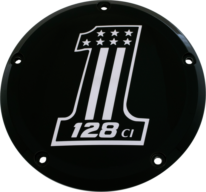 7   M8 FLT/FLH DERBY COVER 128 BLACK 128-14-46BG image 1