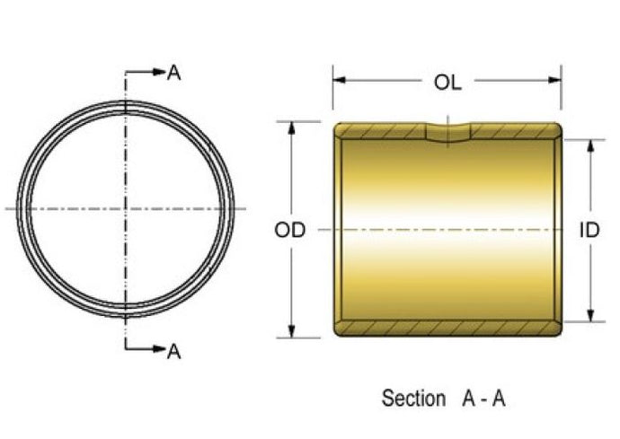 KPMI BUSHING, WRIST PIN, +.002 OD, BSA, A10/A50/A65, 1962-1972