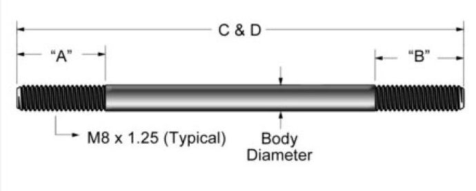 KPMI CYLINDER STUD HT STEEL STD . LENGTH