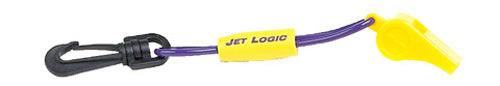 WHISTLE WITH LANYARD, PURPLE /YELLOW