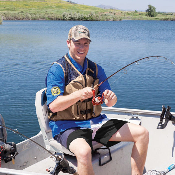 DELUXE MESH TOP FISHING  VEST,XS, BARK