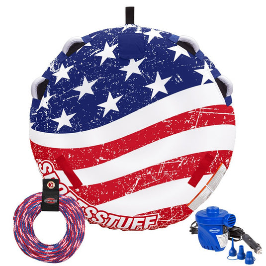 SPORTSSTUFF STARS & STRIPES KIT WITH ROPE & PUMP, 1 RIDER