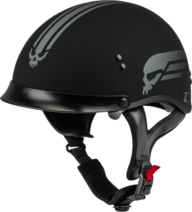 HH-65 RETRIBUTION HELMET W/PEAK MATTE BLACK/SILVER SM H96511814 image 1