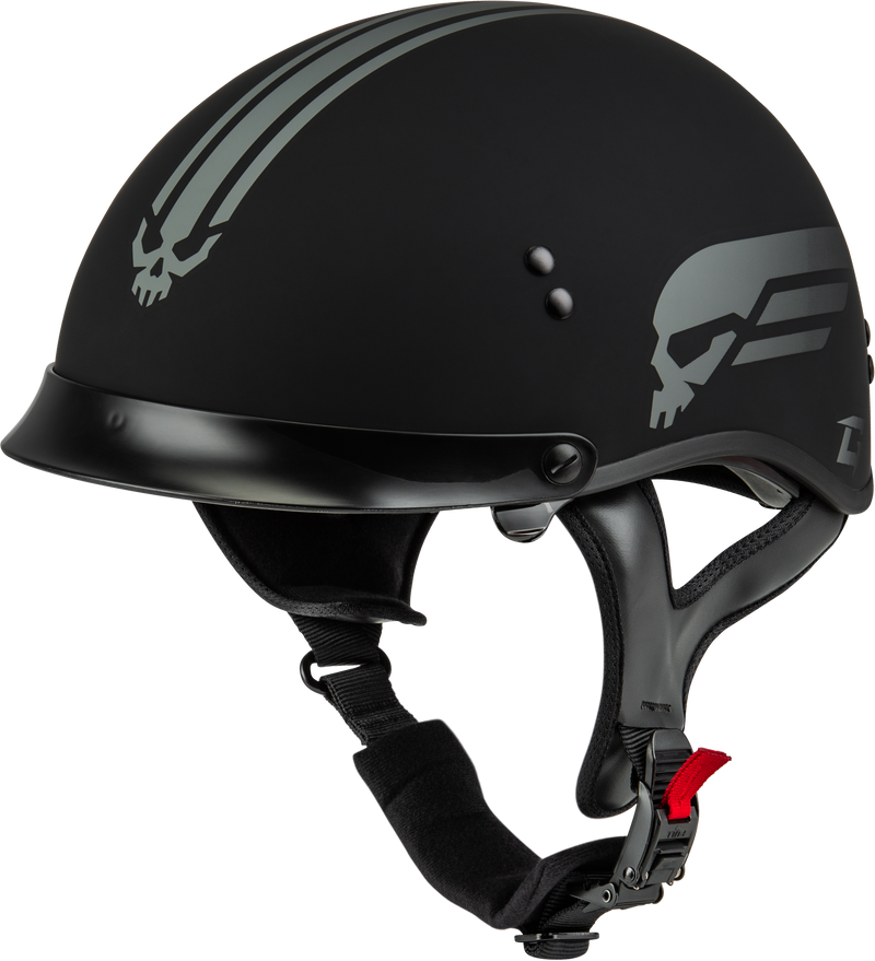 Load image into Gallery viewer, HH-65 RETRIBUTION HELMET W/PEAK MATTE BLACK/SILVER SM H96511814 image 1
