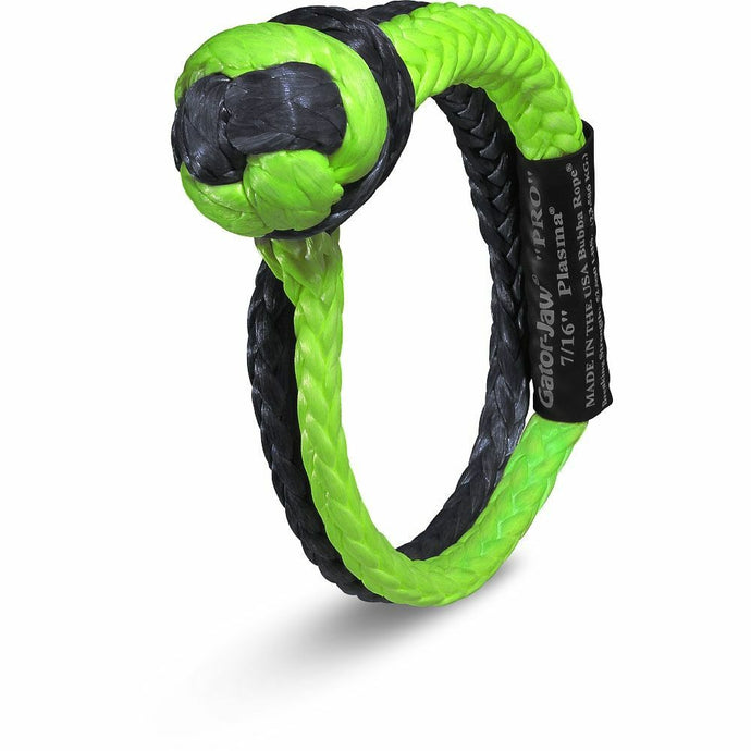 GATOR JAW PRO GREEN/BLACK SHACKLE 7/16