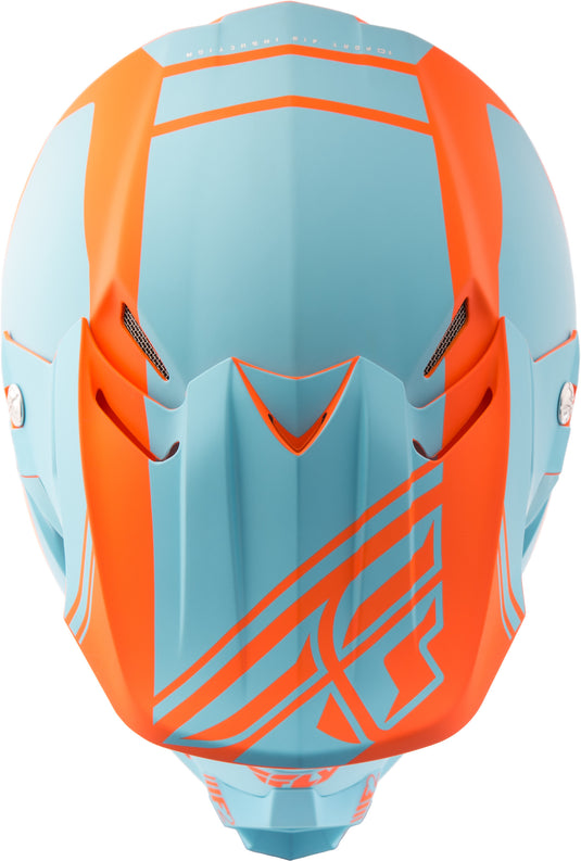 F2 CARBON REWIRE HELMET MATTE LIGHT BLUE/ORANGE XL 73-4168-5-X image 4