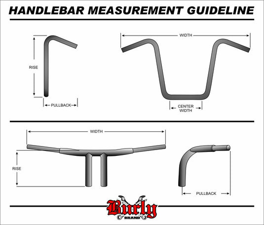 NARROW 16" APEHANGERS 1" BLACK B28-339 image 3