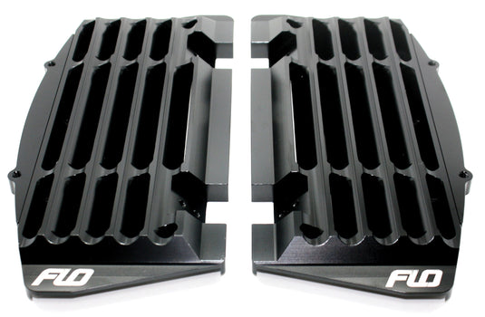 HIGH FLOW RADIATOR BRACES BLACK FLO750BLK image 1