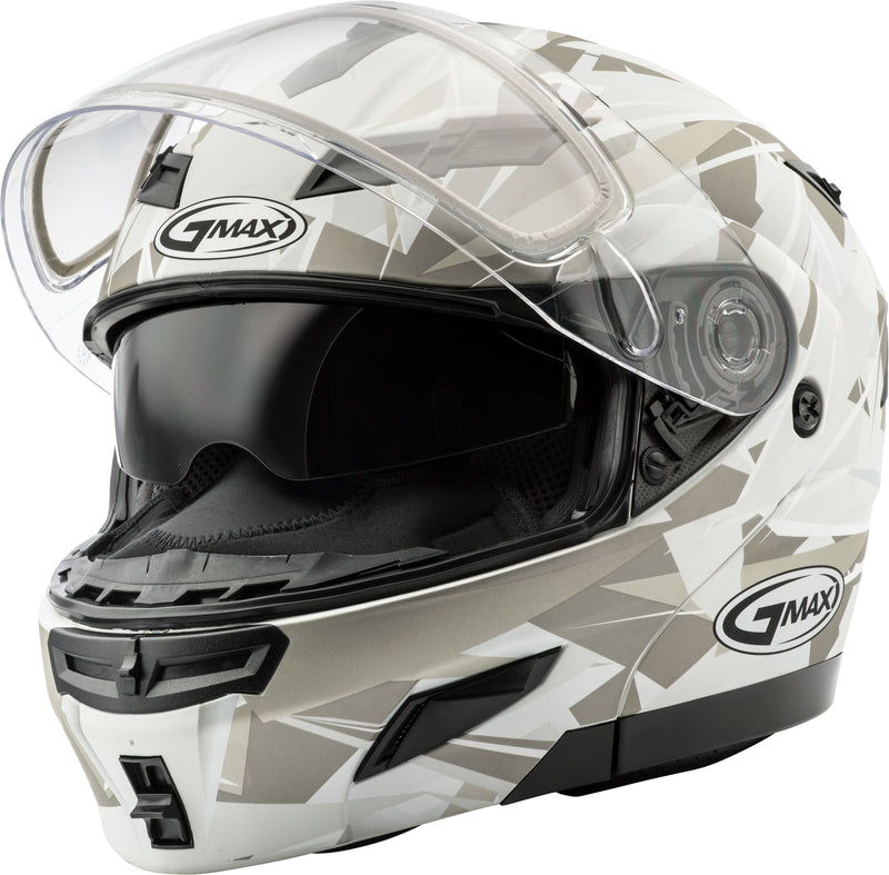 Load image into Gallery viewer, GM-54S MODULAR SCRIBE SNOW HELMET MATTE WHITE/GREY SM G2549014 image 1

