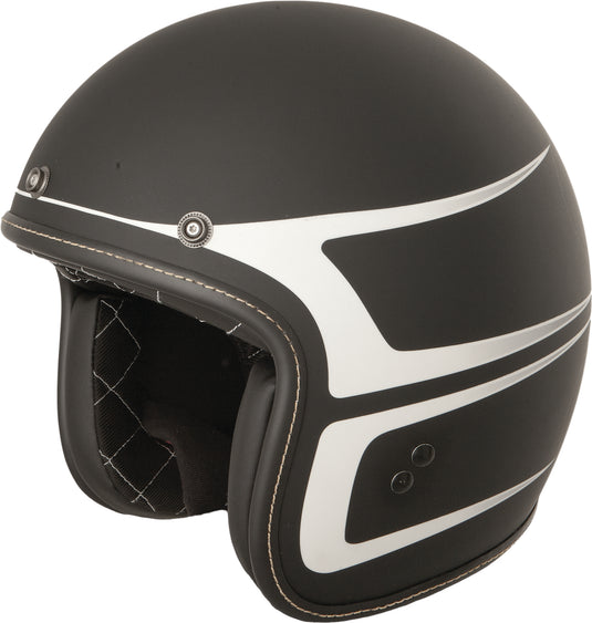 .38 SCALLOP HELMET MATTE BLACK/WHITE XS 73-8234XS image 1