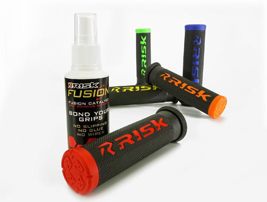 RISK RACING ATV/MTB GRIPS - FUSION 2.0 WITH GRIP TECH  YELLOW