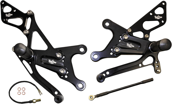 BILLET REAR SET BLACK VRD1316 image 1