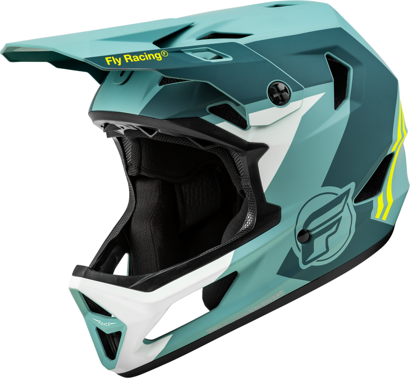 Load image into Gallery viewer, YOUTH RAYCE HELMET MATTE BLUE STONE/HI-VIS YS 73-3610YS image 1
