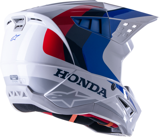 HONDA S-M5 HELMET WHITE/BLUE/RED GLOSSY SM 8308123-2217-S image 2