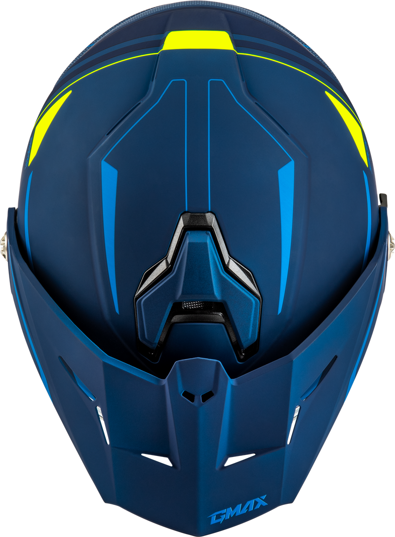 Load image into Gallery viewer, MD-74S SPECTRE SNOW HELMET W/ ELEC SHIELD MATTE BLUE/GRN 3X M10742189 image 3
