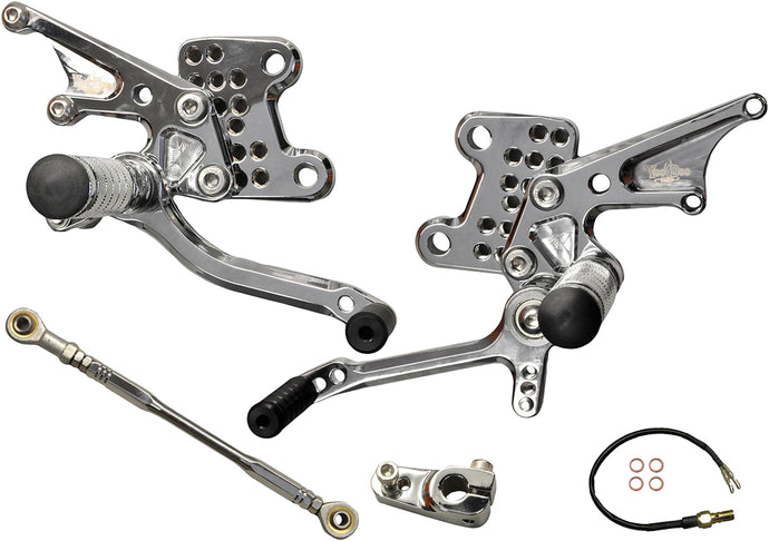 BILLET REAR SET CHROME VRDC1336 image 1