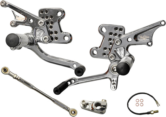 BILLET REAR SET CHROME VRDC1336 image 1