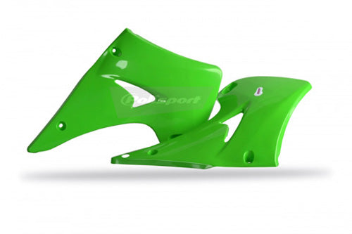 RADIATOR SCOOPS KX125 OEM COLOR GREEN 05